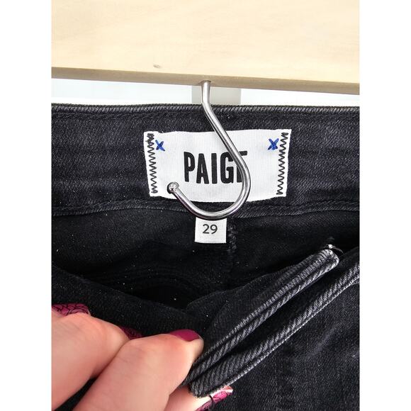 Paige Women's Black Cotton Blend Mid-Rise Verdugo Ankle Skinny Jeans Size 29 - Picture 5 of 6